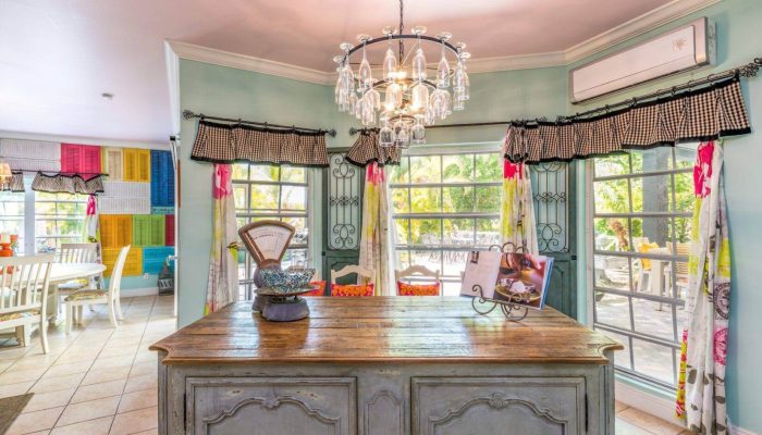 Charming dining area with vintage decor.